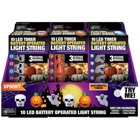 Supershine String Halloween Decor Magic Season LED Spooky Light, 12PK SU3309879